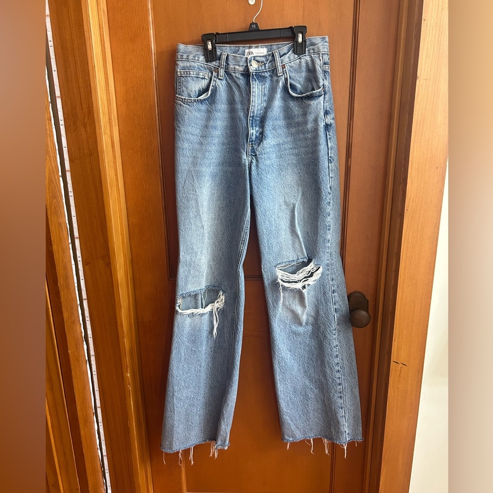 Zara High Rise Wide Leg Jeans (6)